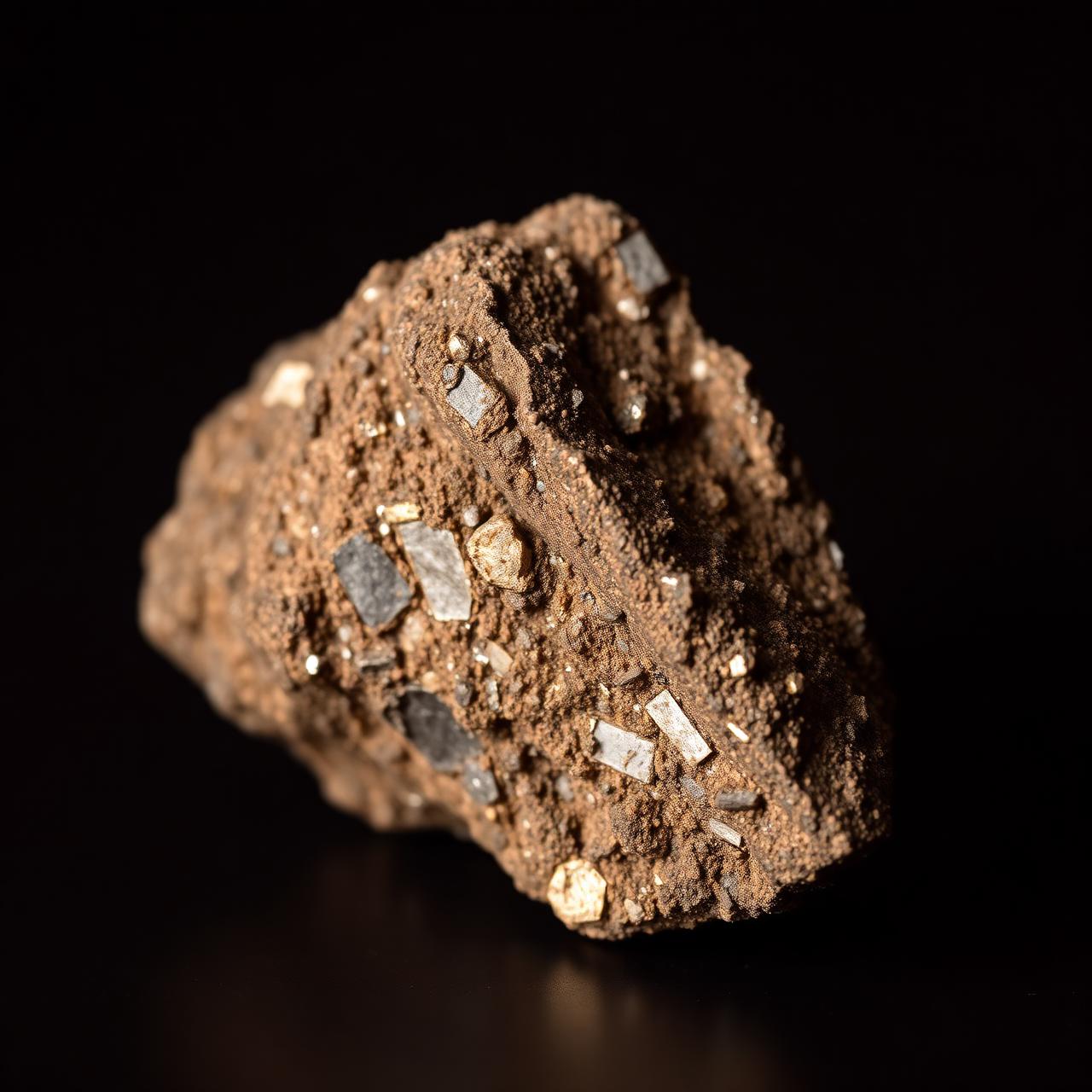 Macro view of a raw nickel-bearing ore specimen